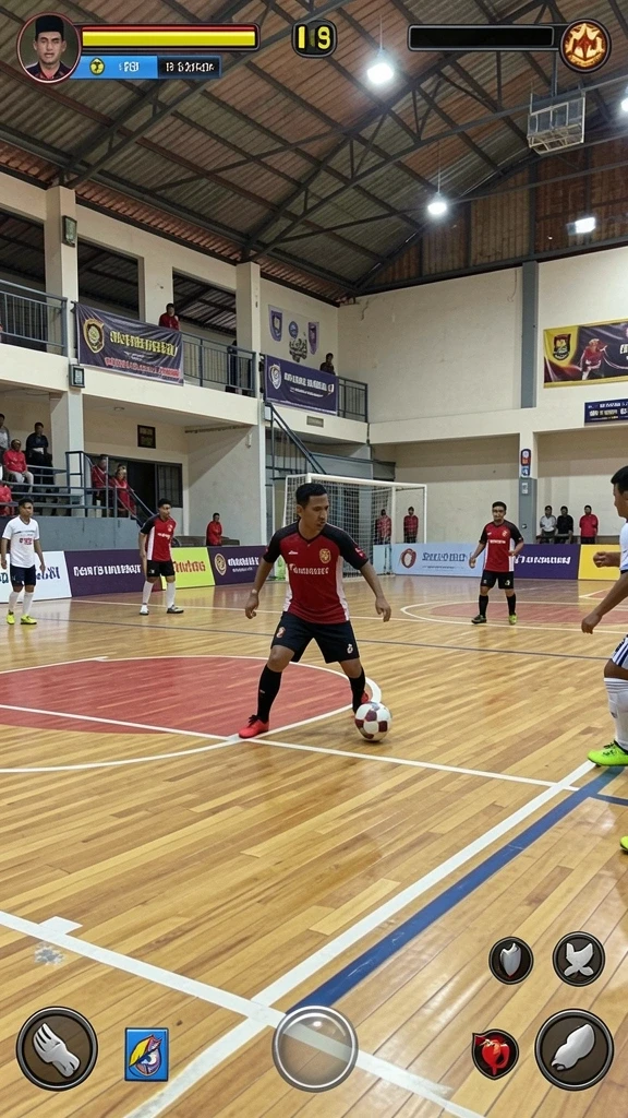Karakter siap beraksi dalam permainan seru.