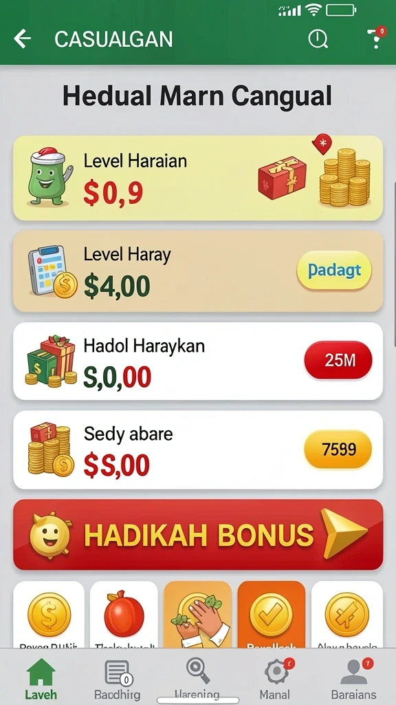 Karakter yang dapat disesuaikan dengan berbagai pilihan.