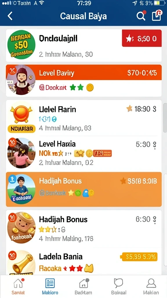Tampilan grafis yang memukau dalam berbagai level.