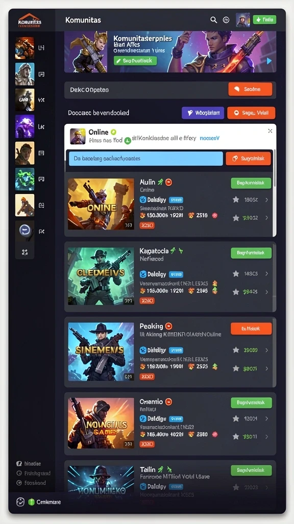 Tampilan awal game yang menarik dan menggoda.