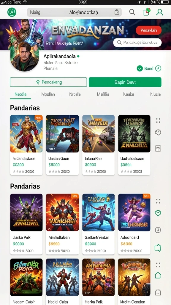 Gameplay seru dengan banyak pilihan permainan.