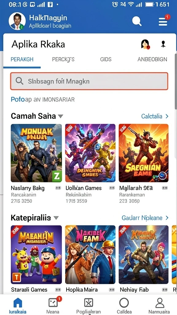 Tampilan awal yang menarik dan mudah dimengerti.