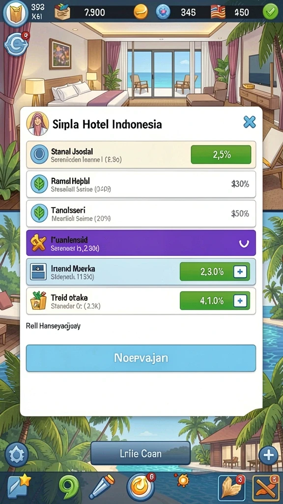Tangkapan layar dari level petualangan yang menantang.
