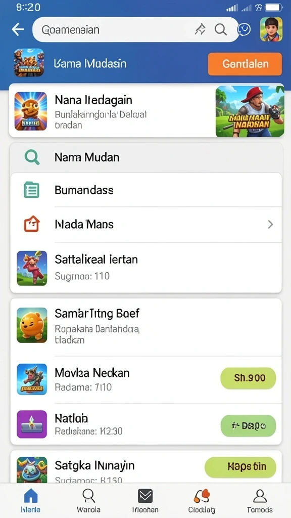 Tampilan awal permainan LANGIT99 yang menarik.