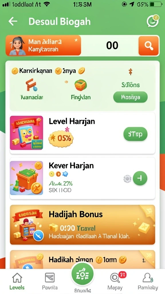 Fitur leaderboard yang memperlihatkan peringkat pemain.