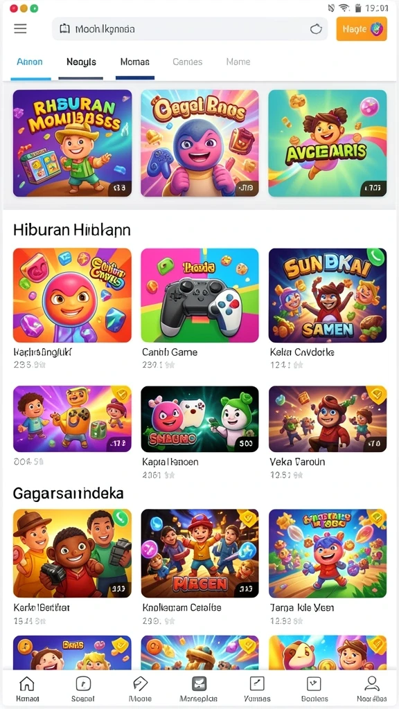 Tantangan seru di setiap level permainan.