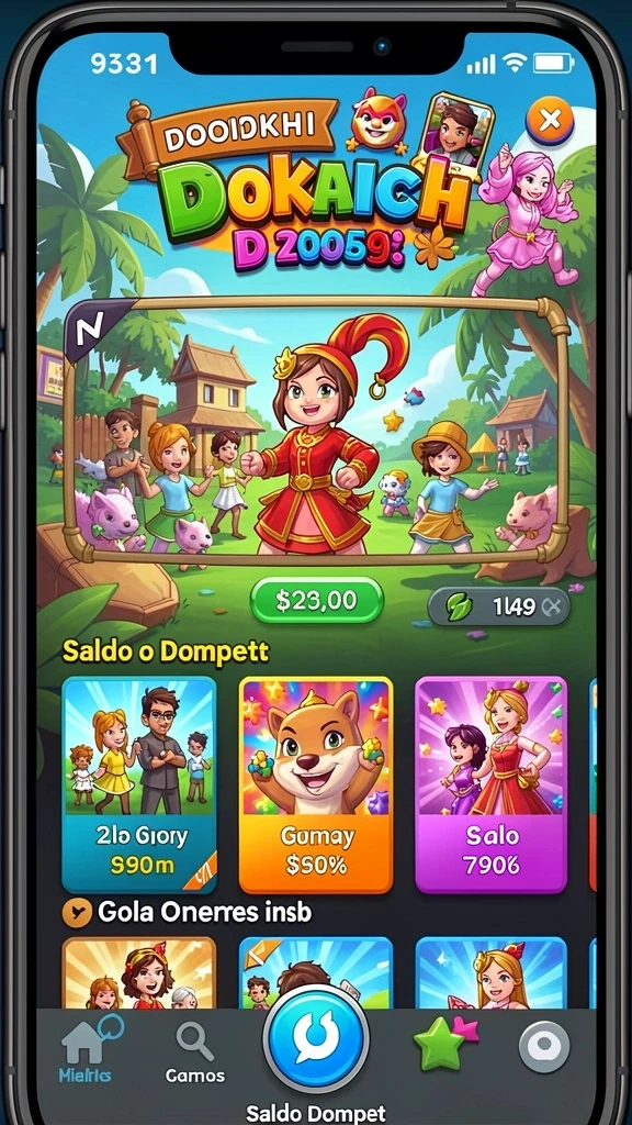 Menampilkan tampilan pertama yang menarik dari permainan slot.